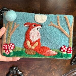 wool felt wallet, card bag, storage bag, unisex